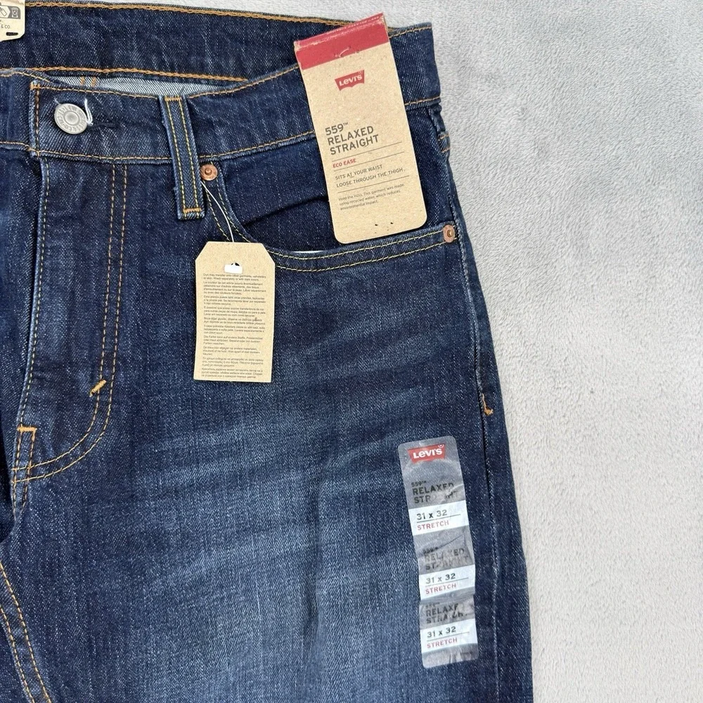 Levi's 559 Jeans Men's W31 L32 Relaxed Straight Loose Through Blue Denim NWT